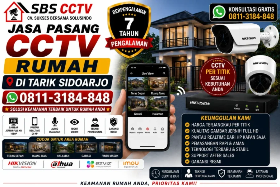 Jasa pasang CCTV untuk rumah